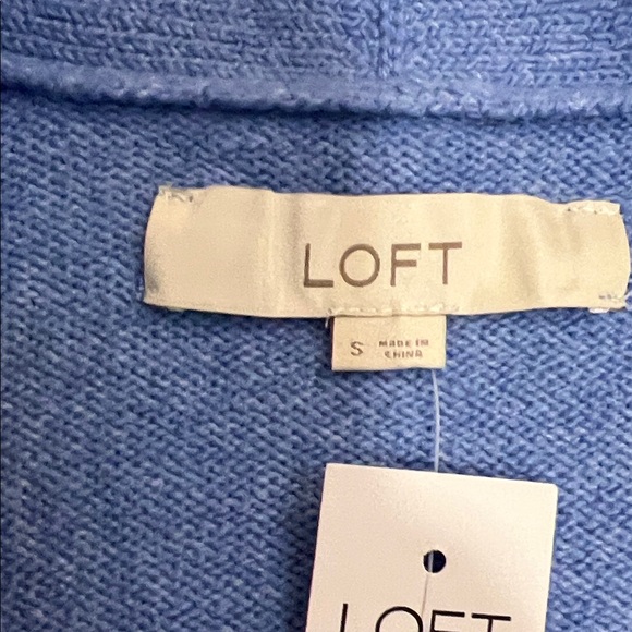 LOFT Blue Cardigan with Rhinestone Buttons - Picture 7 of 8